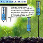 Outdoor Garden Rain Gauge Freeze Proof rain Gauge Outdoor Best Rated For Garden Deck Lawn with Large Numbers Adjustable Height