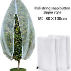 Insect Netting Cover for Plants with Zipper & Drawstring Breathable Anti-Bug Mesh for Garden Vegetables, Trees & Potted Plants