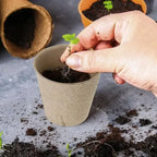 20-160PCS ﻿ 3.15 Inch Biodegradable Paper Pulp Seedling Starter Trays for Garden Planting Nursery Seed Germination Transplanting