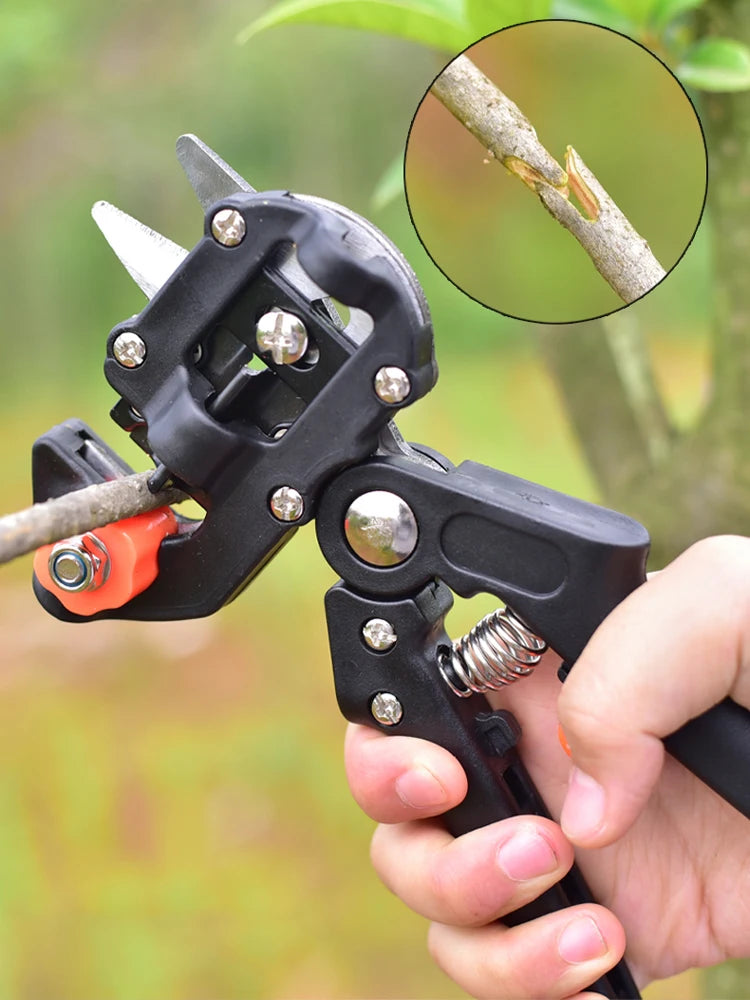 Professional Red Toolbox Grafting Pruner Garden Tool Farming Pruning Shears Scissor Fruit Tree Vaccination Secateurs With Tape