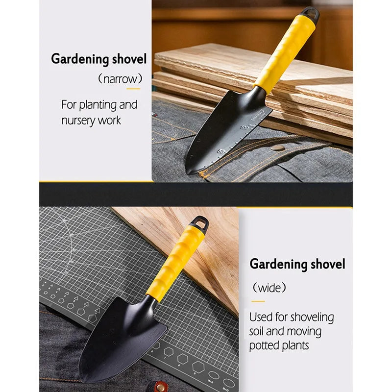 Multifunctional Garden Tools Set Hand Planting Shovel Spade Rake Trowel Home Gardening Tools for Flowers Succulent Tranplanting