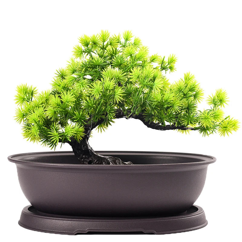 Outdoor Garden Landscape Bonsai Pot Trays Rectangular Square Planter Flowerpots Imitation Purple Clay Succulent Plants Pots