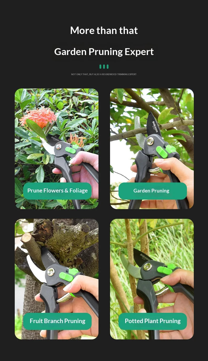 Garden Pruning Tool Set - Plant Trim Pruner Cut Secateur Shrub Scissor Branch Shear Orchard Pruning Shears for Horticulture