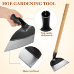 Garden Hoe Steel Hand Weeding Tool Heavy Durable Soil Digging Hoe Loosening Tool Agriculture Farming Farmer Tools Accessories