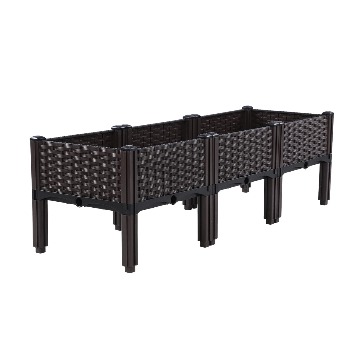 Plastic Raised Garden Bed with Legs Raised Planter Box Elevated Planting Container for Gardening Vegetables Fruits Flowers