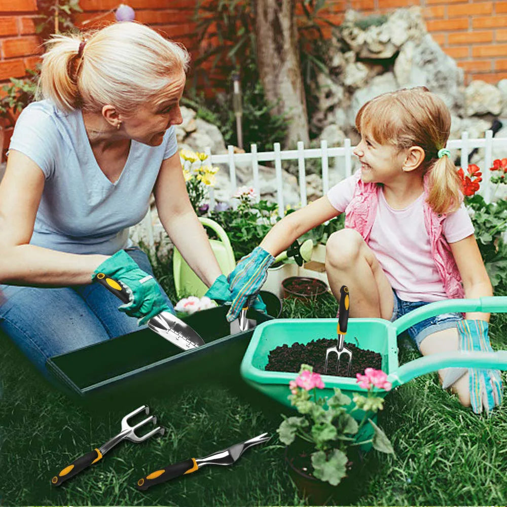 Garden Tool Hand Trowel Rake Cultivator Weeder Tools With Ergonomic Handle Garden Lawn Farmland Transplant Gardening Bonsai Tool