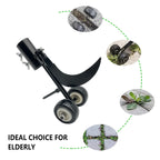 Weed Remover Set with Roller Manual Weed Remover No Need to Bend Over for Garden/ Sidewalk/ Driveway Cracks Elderly