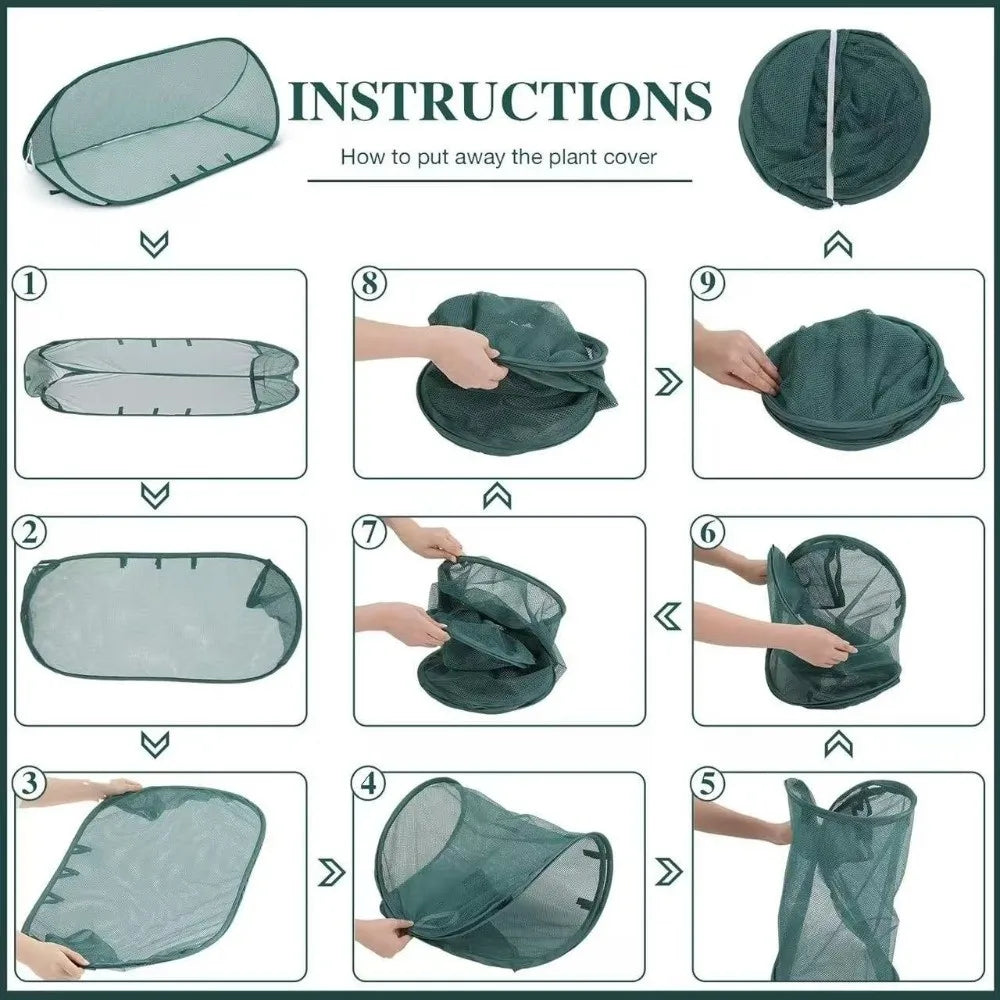 Folding Plant Protection Netting Anti-frost Insect-proof Garden Row Covers Breathable Pop Up Plant Shade Cover Indoor Plants