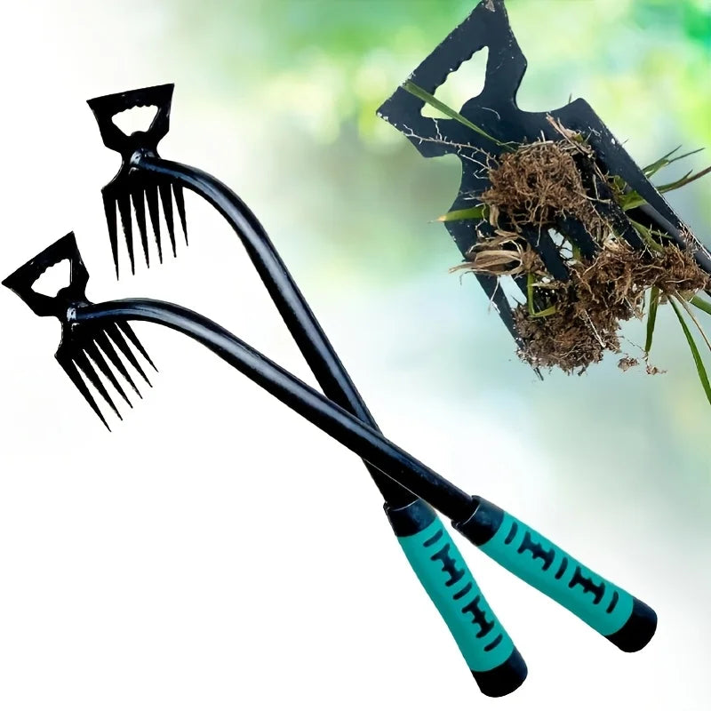 Gardening weeding rake, manual tillage and soil loosening tool, vegetable planting farm, gardening manual tool