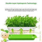 Hydroponic Microgreens Sprouter Tray Seed Sprouting Plates Wheatgrass Grower Nursery Trays for Home Garden Soilless System