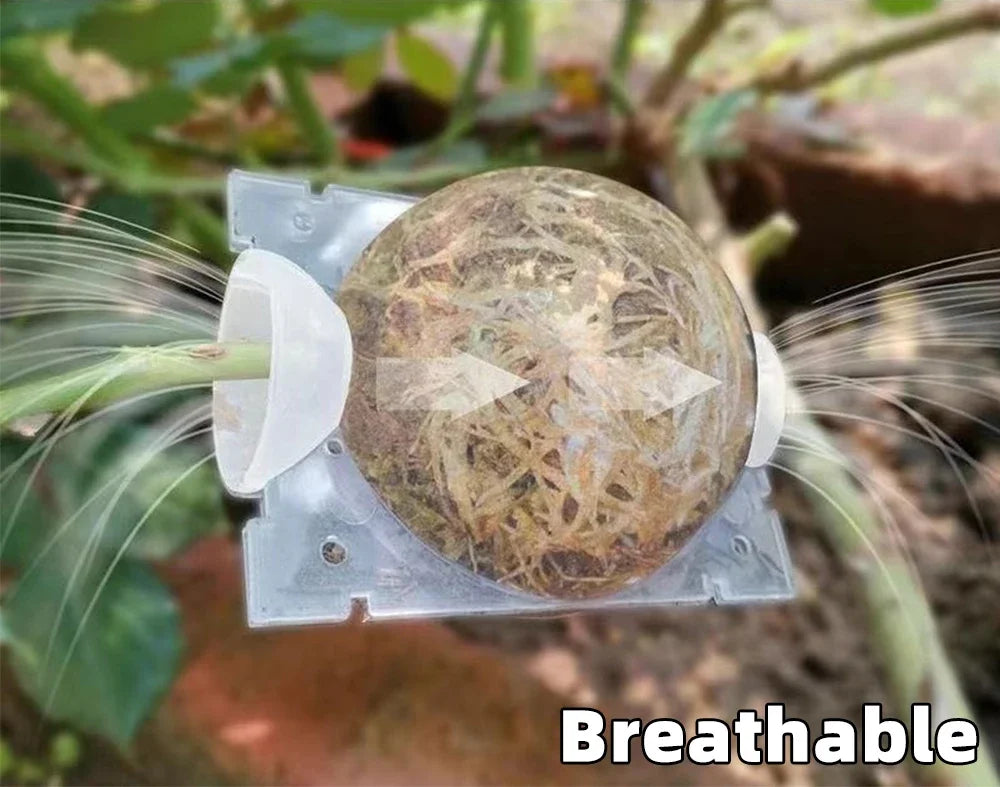 Plant Rooting Ball Air Layering Pods High Pressure Propagation Root Grow Box Graft Breeding Growing Case Planting Nursery Pot