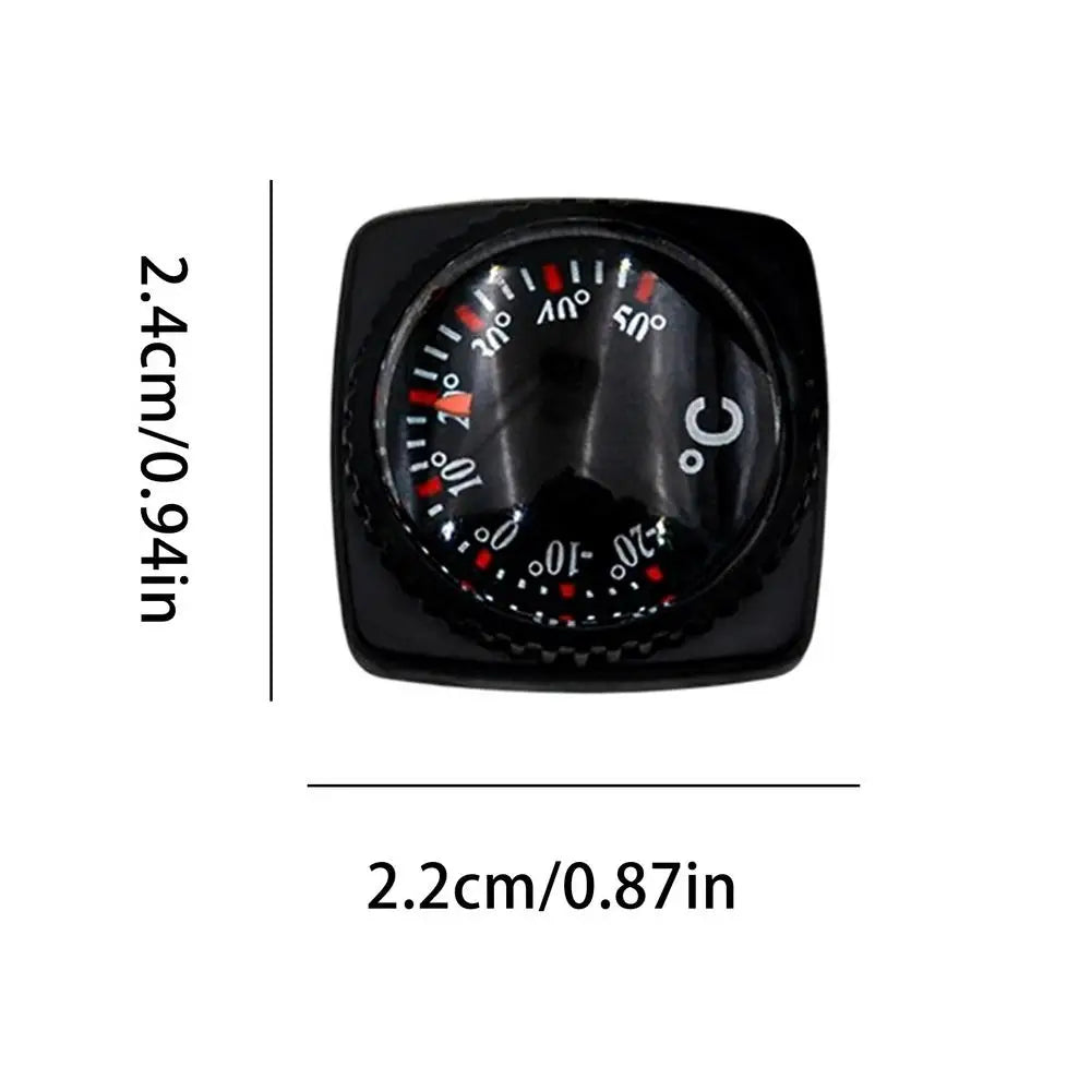 Outside Temperature Gauge 24mm Wearable Portable Accuracy Gauge with Case Indoor Outdoor Thermograph for Car Rv Motorcycle