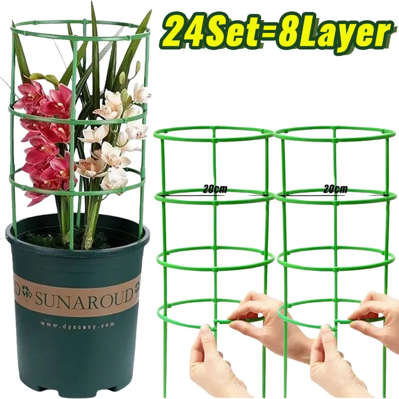 Plastic Plant Support Stakes for Flowers and Greenhouses