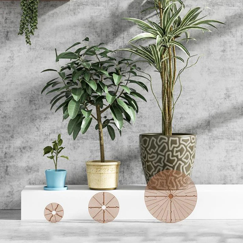 Flower Pot Cover Plant Pot Grid Flower Pot Cover Garden Plant Pot Soil Guard Cover Plant Protector Grid Protection Accessories