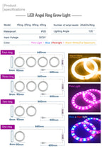 LED Ring Grow Lights Indoor Plants Full Spectrum Height Adjustable Plant Light for Indoor Plants 5V USB Growing Lamp