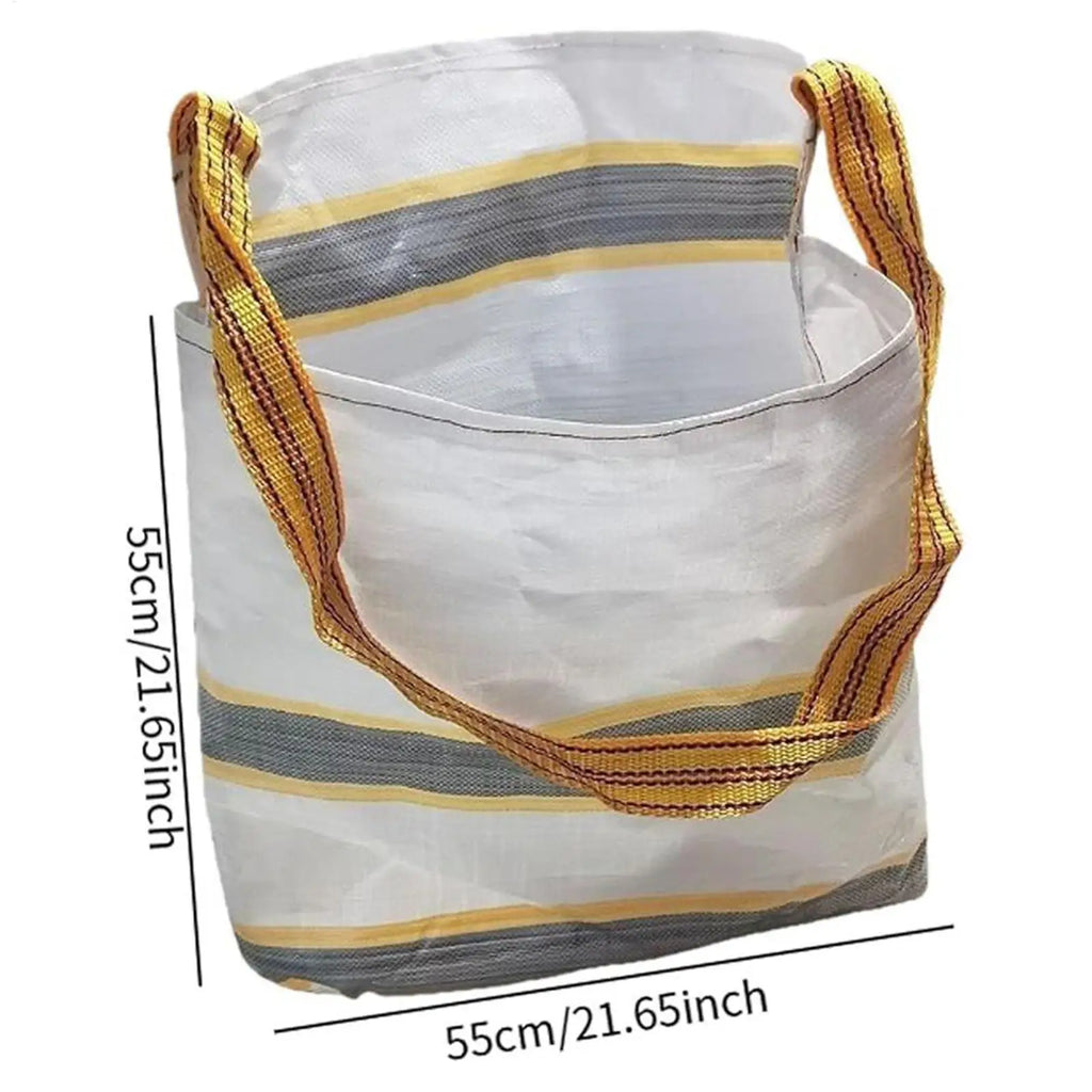 Fruit Picking Bag 55x55cm Harvesting Apron Waterproof Vegetable Foraging Bag with Shoulder Strap Portable Pouch for Farm Garden