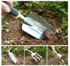 XMSJ 8PCS Multi-Function Garden Tool Hand Shovel/Triclaw Rake/Harrow/Drafter/Fork/Spade Loosening Potted Soil Planting Tools