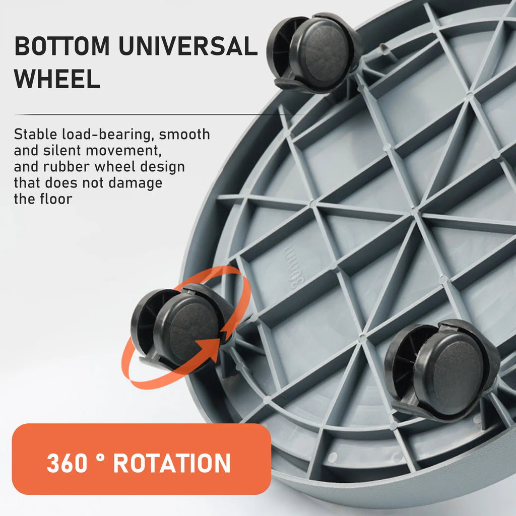 Round Movable Planter Tray With Wheels Multi-Purpose Moving Potted Plant Tool For Large Potted Plants Gardening Flower Pot Tray