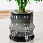 Creative Self Watering Hydroponic Plants Pot Removable Plastic Flowerpot Transparent Mini Succulent Planter Tabletop Vase