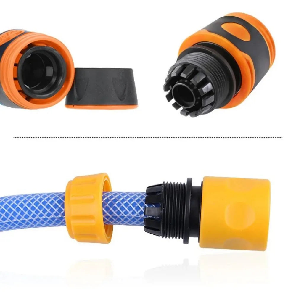 Garden Hose Quick Connector 1/2'' 3/4" Garden Water Pipe Car Wash Gun Joint Watering Pipe Fittings Pipe Connector Accessories