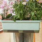 Self Watering Plant Pot Vegetables Container with Base Drainage Hole And Absorbent Rope Rectangular Flower Pots for Vegetable