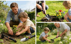 small garden weed rake multi purpose gardening weeding tool for leaves, vegetable plot, backyard and farm planting cultivation