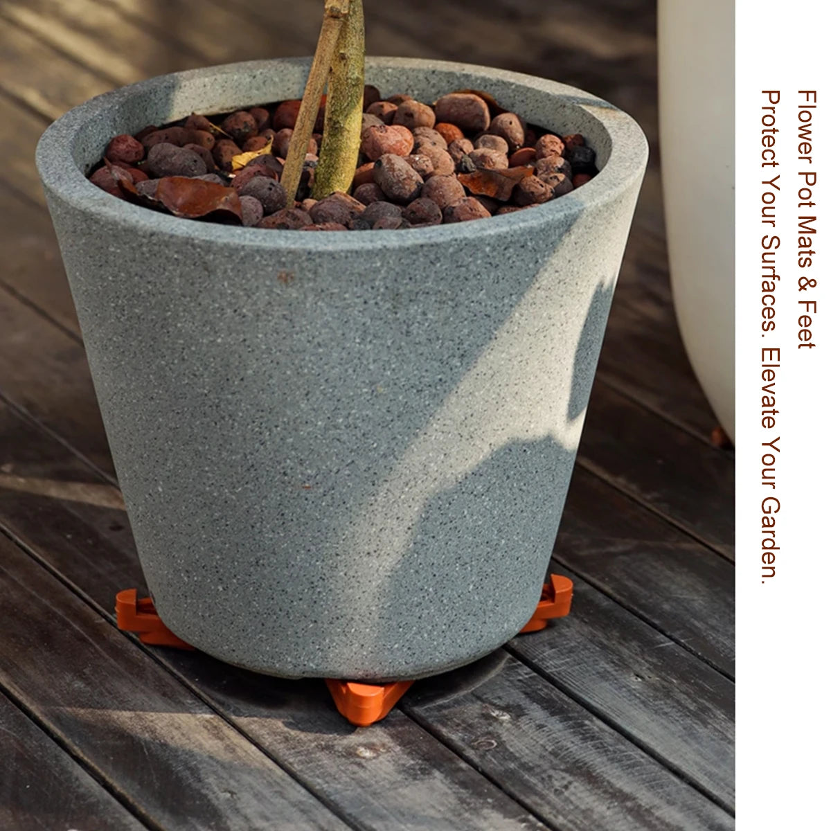 10/30 PCS Plant Pot Feet Flower Pot Risers Stand with Holes Drainage Saucer Pads Prevent Root Rot for Indoor Outdoor Plants