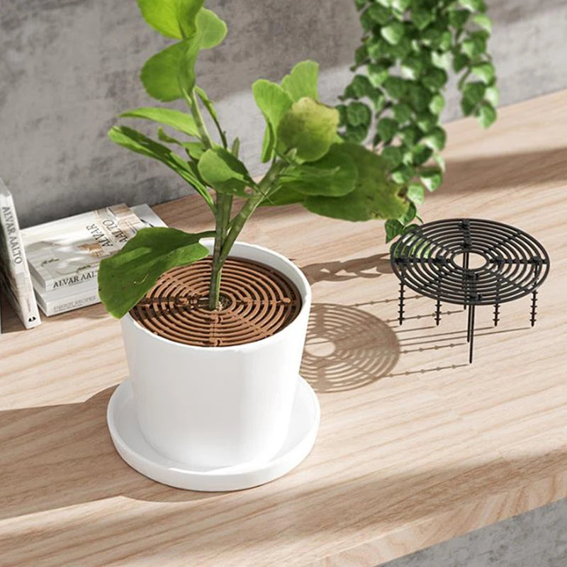 Flower Pot Cover Plant Pot Grid Flower Pot Cover Garden Plant Pot Soil Guard Cover Plant Protector Grid Protection Accessories