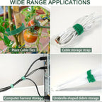 50/100pcs Reusable Adjustable Non-Slip Nylon Plant Ties with Hook and Loop Fasteners, Ideal for Gardening Applications