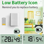Wireless Indoor Outdoor Thermometer Hygrometer Digital Temperature Humidity Monitor With Remote Sensor Home Weather Station