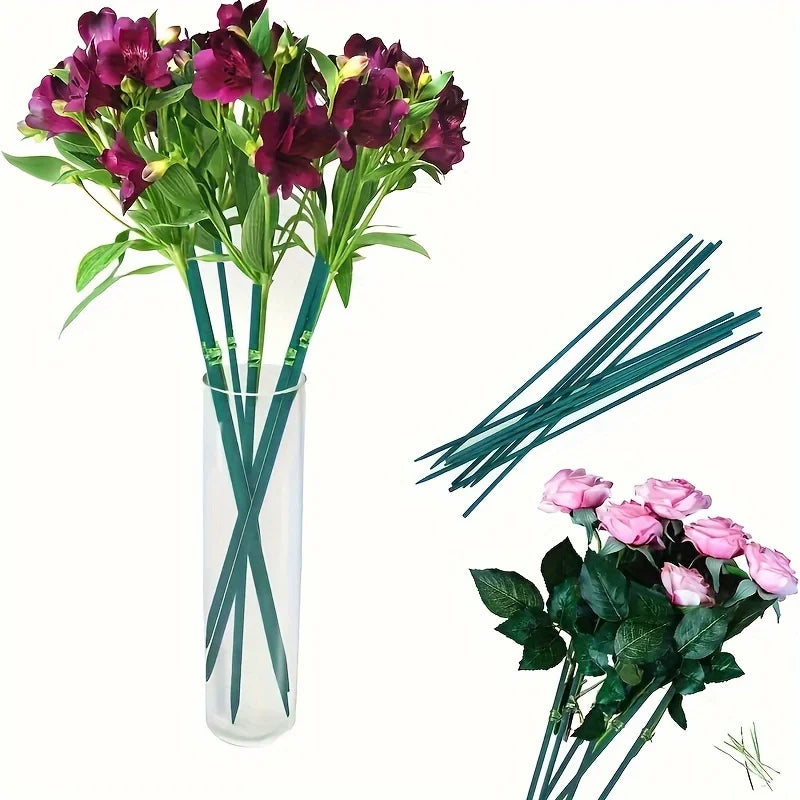 10-Piece Plastic Plant Support Stakes for Indoor Gardening