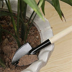 3-Piece Mini Garden Tools Set, Wooden Handle Shovel Rake Trowel for Succulent Plant Bonsai Care, Household Gardening Gift Idea