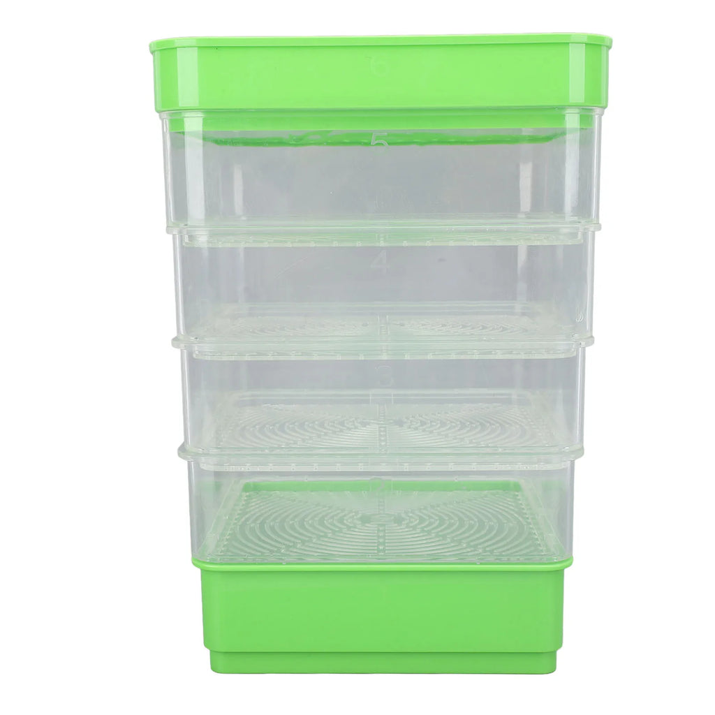 Stackable Sprouter Kit  Plant Grow Trays Easy To Observe Plastic Multipurpose Long Lifespan Space Saving for Bean Sprouts
