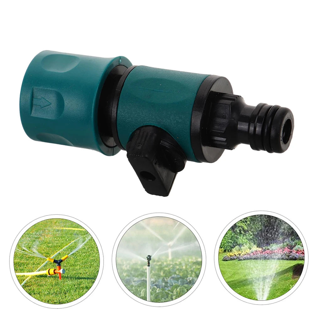 Garden Hose Quick Connect Coupler - Shut Off Valve Adapter for Watering Irrigation System Tap Faucet Fitting In-Line Connector