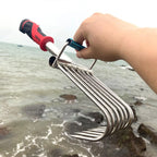 Hand Rake Weeding Versatile Handheld Gardening Tool for Lawn Beach Backyard