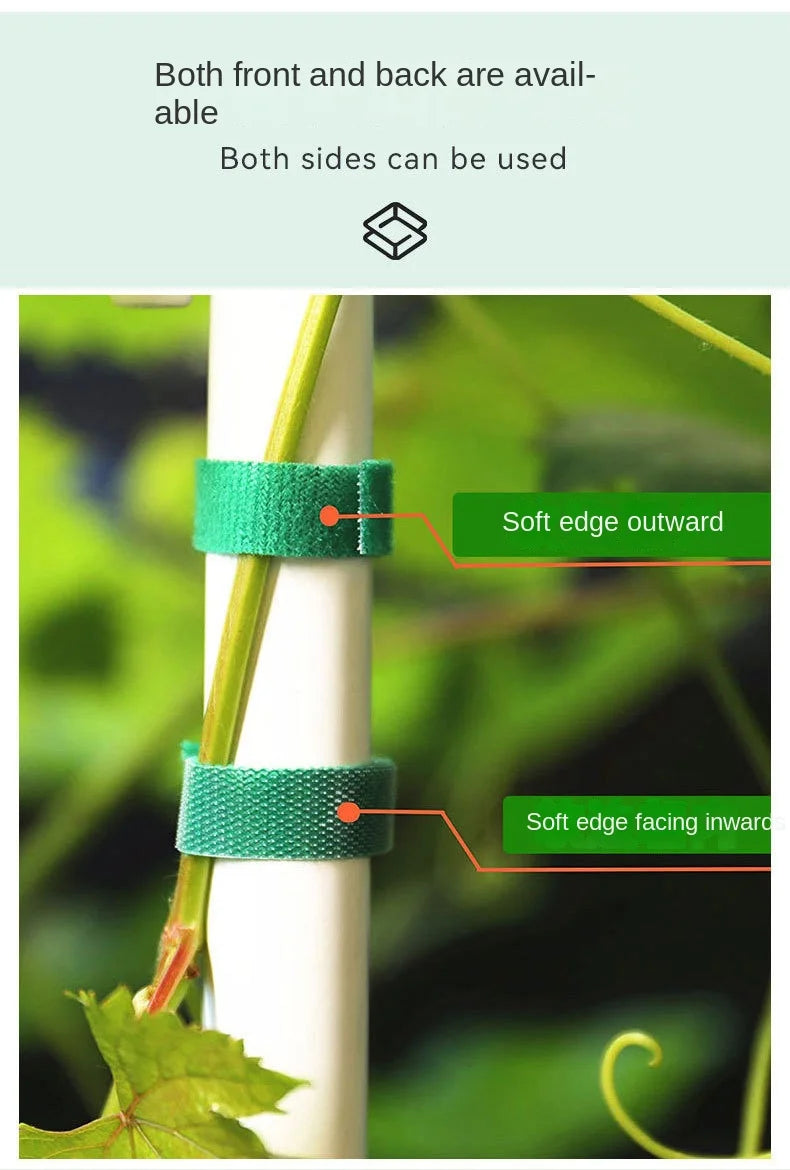 10m Reusable Nylon Plant Ties Green Garden Plant Bandage Cable Ties Self Adhesive Plant Fastener Tape for Plants Garden Home