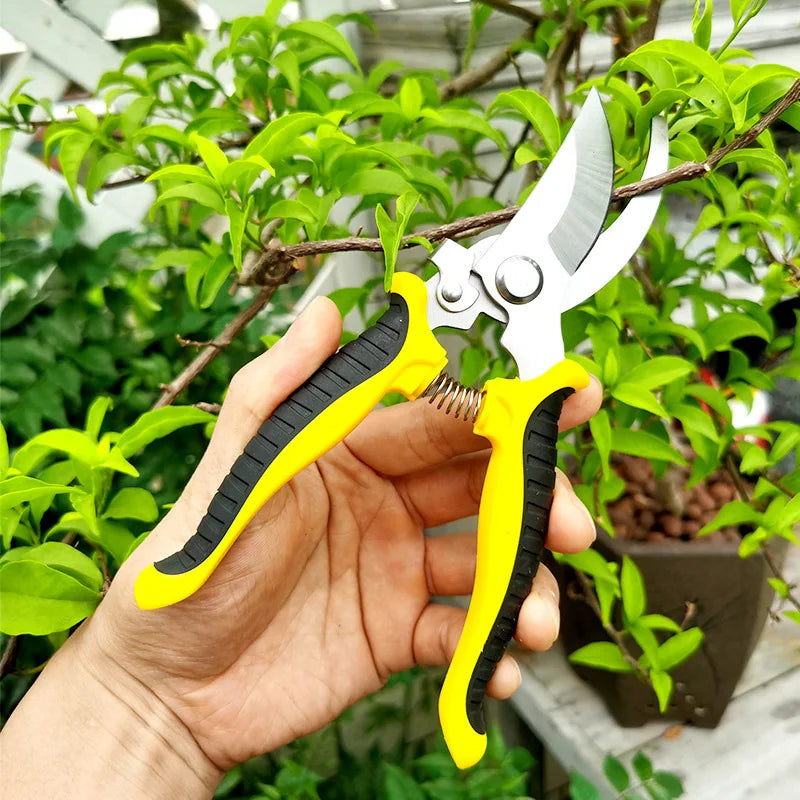 Pruning Shears Garden Scissors Sharp Blade One-handed Pruning Shears Trees Flower Trimmers Secateurs Garden Beak Scissors Pruner