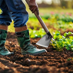 Weeding Hoe Digging Soil Durable Hoe Agricultural Hoe Household Outdoor Farming Tools for Planting Vegetables Flowers Loose lan
