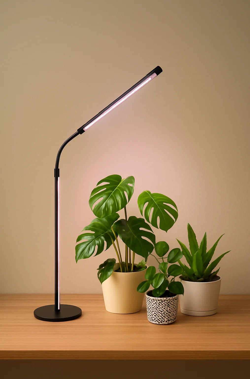 LED Grow Light for Indoor Plants, Adjustable Gooseneck Plant Lamp with Full Spectrum Beads, Strong Beam, Timer and Dimmable Mode