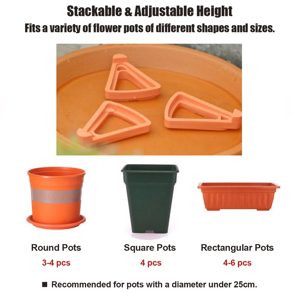 10/30 PCS Plant Pot Feet Flower Pot Risers Stand with Holes Drainage Saucer Pads Prevent Root Rot for Indoor Outdoor Plants