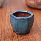 Dollhouse Mini Plant Pots Flower Pot With Holes Bonsai Flowerpot Purple Sand Craft Chinese Style Plant Pot Planter Garden Decor