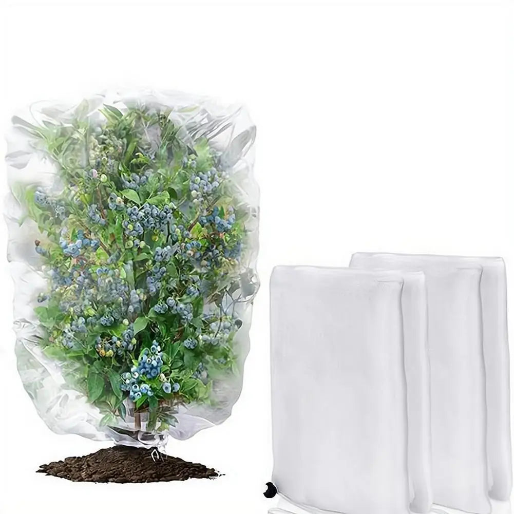 Insect Netting Cover for Plants with Zipper & Drawstring Breathable Anti-Bug Mesh for Garden Vegetables, Trees & Potted Plants