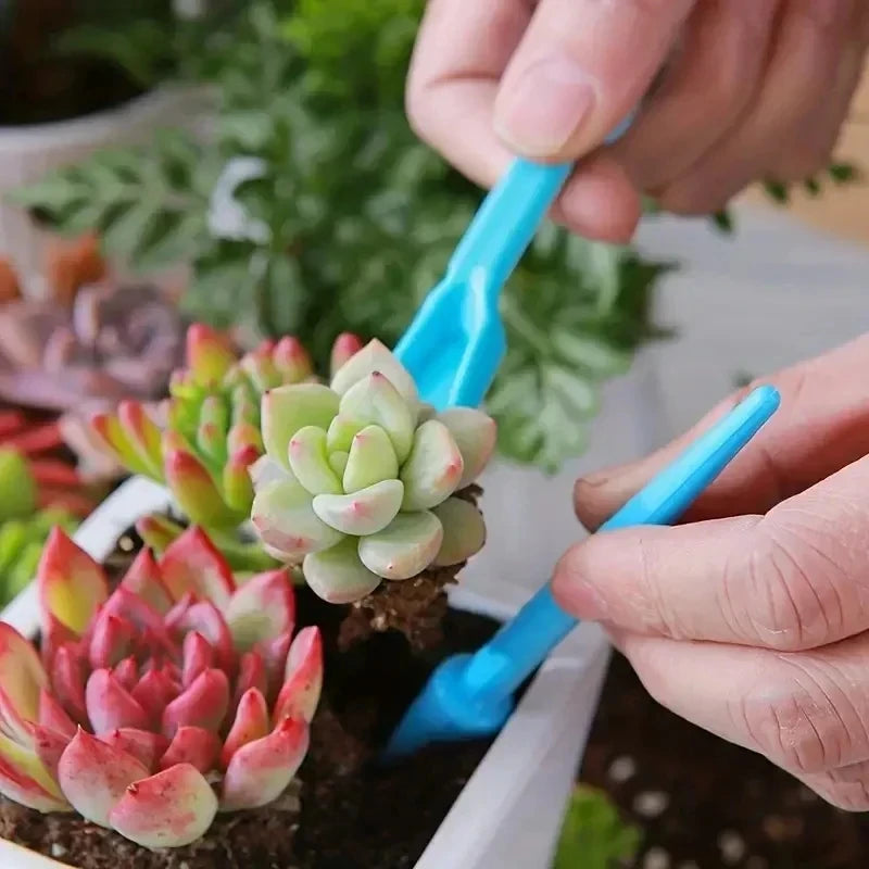 4Pcs Garden Planter Kit Sowing Shovel Spoon Succulents Seedlings Tool Bonsai Fertilizer Plastic Handle Soil Replacement Tools
