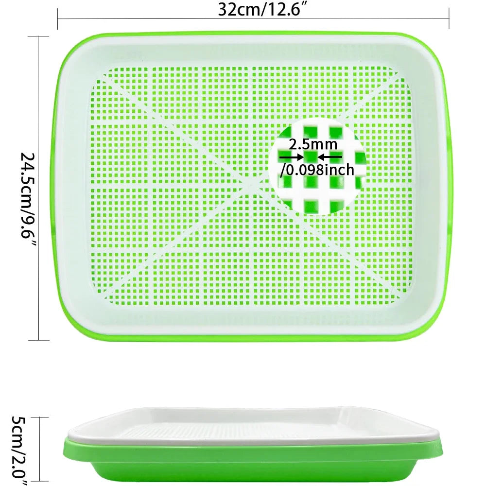 Microgreens Sprouter Tray Hydroponic/Sprouting Tray For Sprout Horticultural Hydroponic Systems Tray Garden Nursery Potted