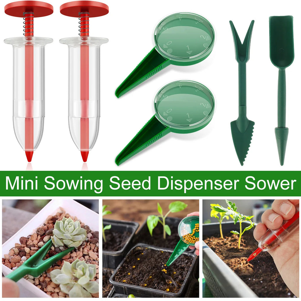 Adjustable Seed Distributor - An Easy-to-Use Manual Seeder Suitable for All Seeds, An Ideal Garden and Lawn Care Tool, and A See