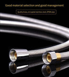 Garden Water Hose Black Pipe 1.5/2M Flexible Pull Extension Pipes Shower Accessories New SUS304 Bathroom Extendable Hoses Home