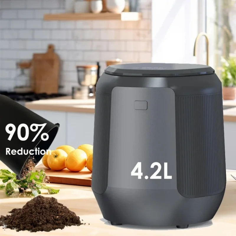 4.2L Food Waste Composting Machine Home Food Waste Disposer Garbage Disposals Kitchen Composter Electric