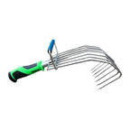 Hand Rake Weeding Lightweight Small Garden Hand Rake Loosening Soil Rubber Handle Digging for Patio Backyard Lawn Yard Work