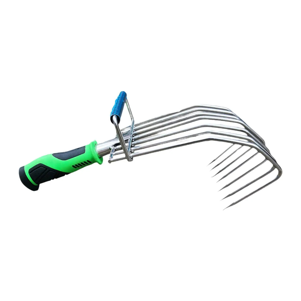 Hand Rake Weeding Lightweight Small Garden Hand Rake Loosening Soil Rubber Handle Digging for Patio Backyard Lawn Yard Work