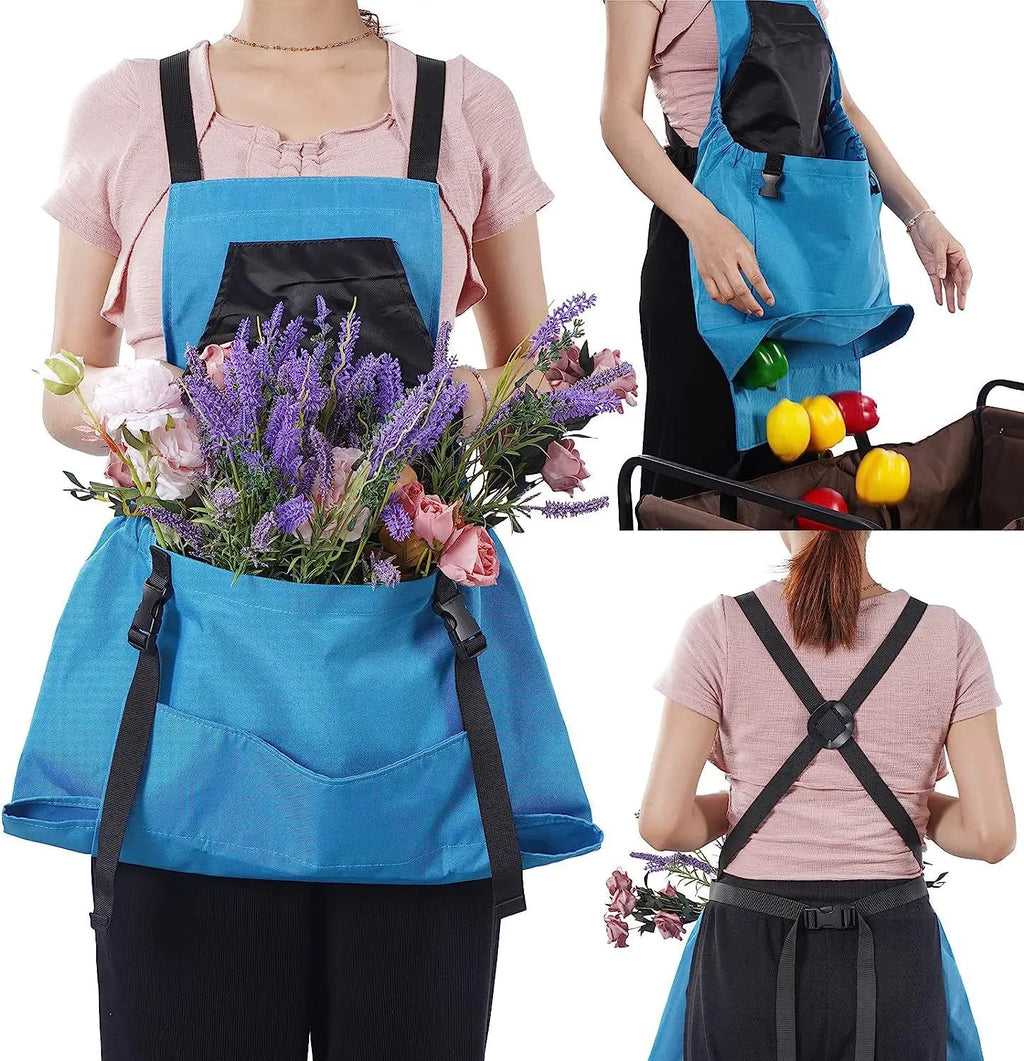 Gardening Tool Quick Release Harvesting Apron Waterproof Oxford Cloth Large-capacity Harvesting Bag For Vegetable Garden